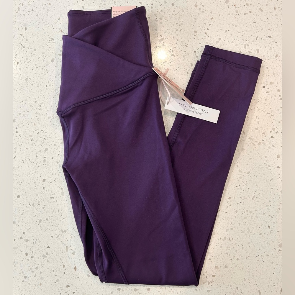 NWT Victoria's Secret Size 2 Deep Purple Leggings
